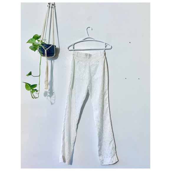 White Floral Pants- Atelier Boz- Made in Japan - Picture 2 of 12